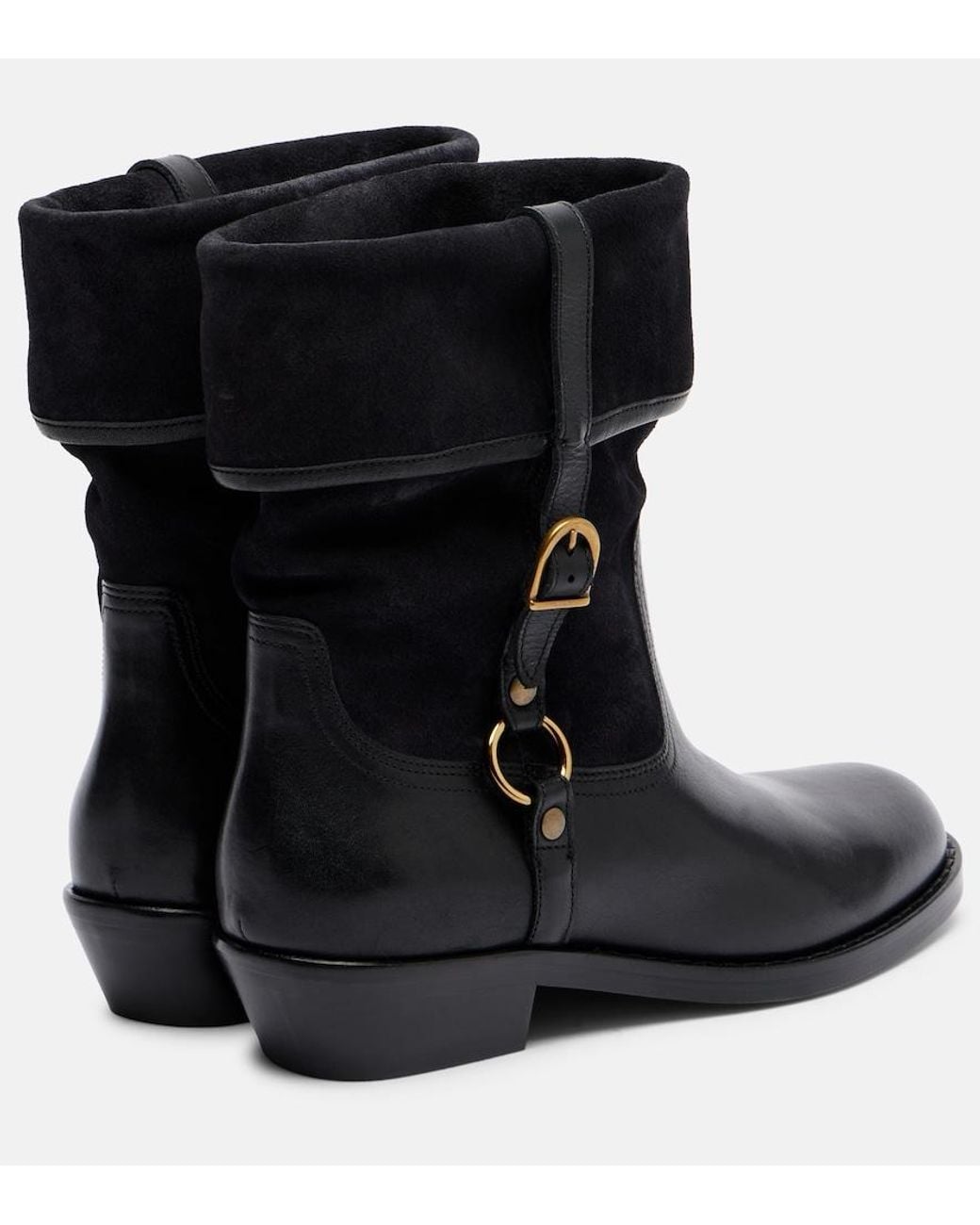 Isabel Marant Black Ildra Buckle Boot