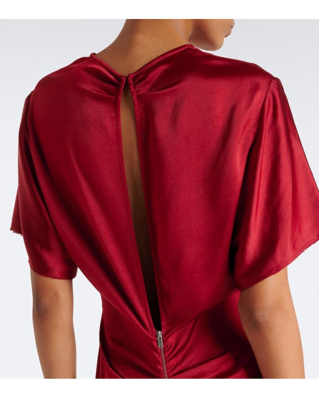 FFORME Imogen Gathered Satin Maxi Dress