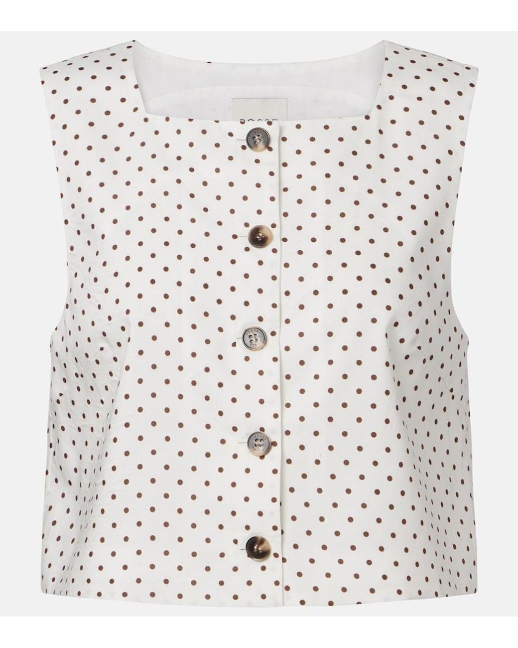 Posse White Rio Polka-Dot Crop Top