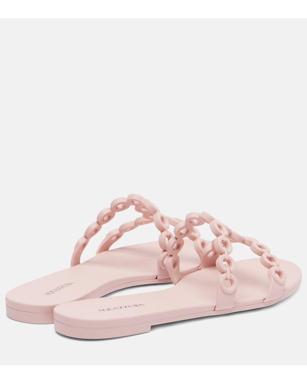 Aquazzura Pink Infinity Chain Jelly Slides