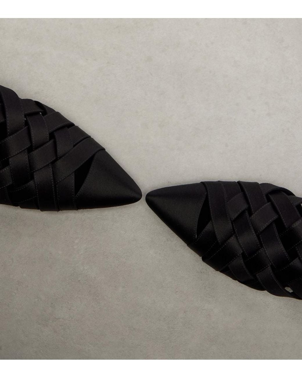 Loro Piana Black Silene Satin Sandals