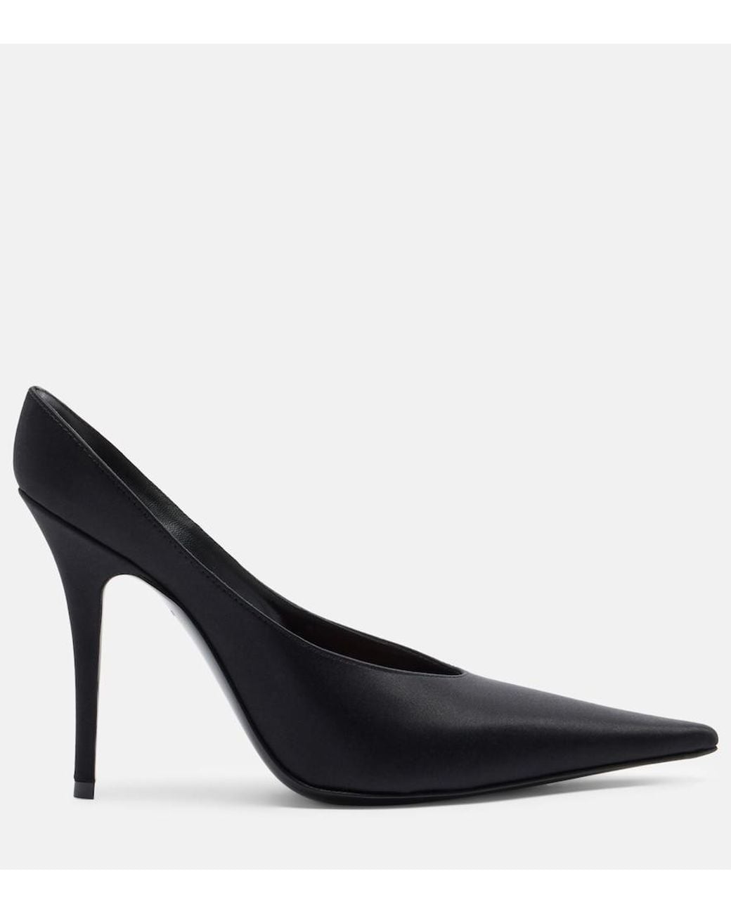 AMINA MUADDI Black Anok Satin Mules