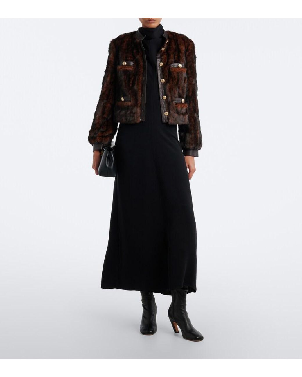 Rixo Brown Jina Cropped Jacket