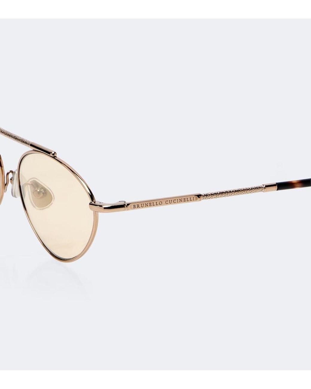 Brunello Cucinelli Natural Sartorial Sunset Oval Sunglasses