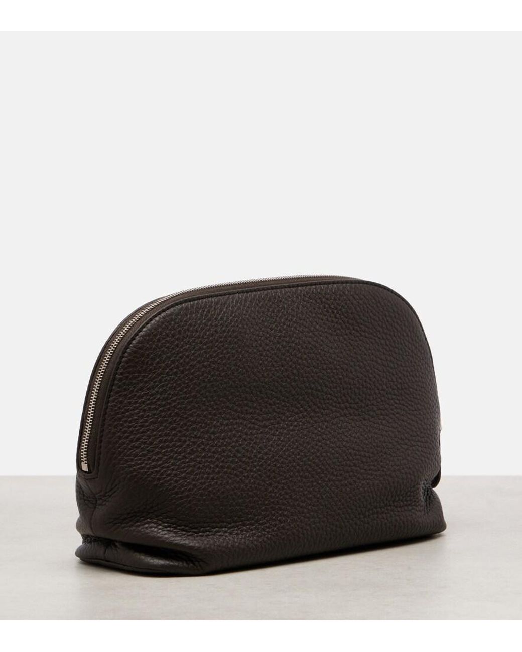 The Row Black Agnes Leather Pouch