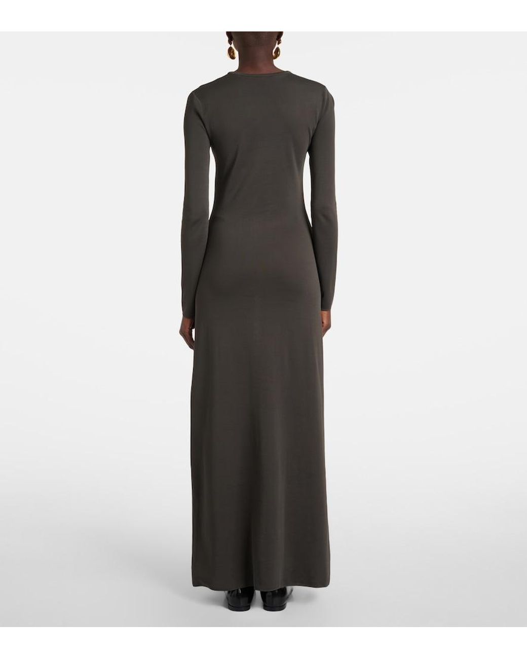 FFORME Gray Scudder Knitted Maxi Dress