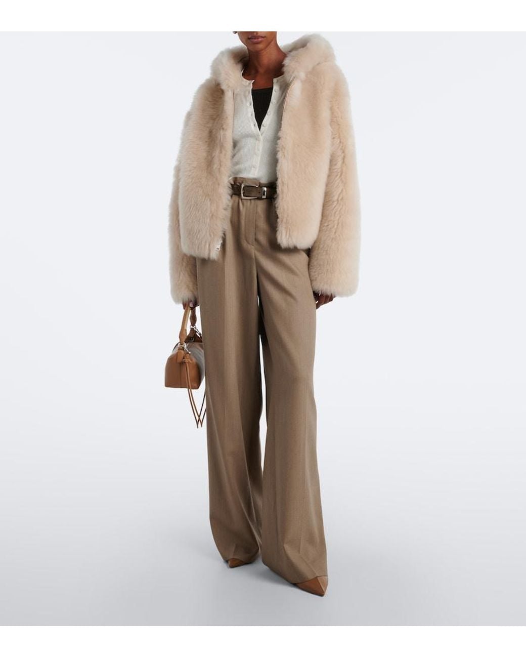 Arma Natural Bianca Reversible Shearling Jacket
