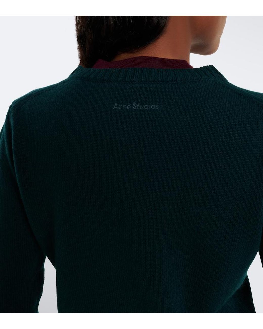Acne Blue Layered Wool Sweater