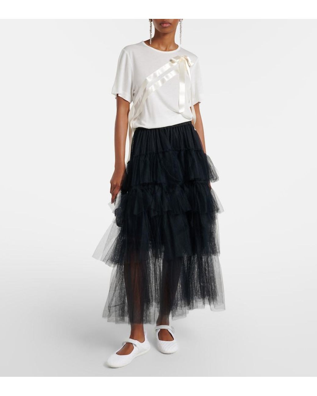Roger Vivier White Viv Low Mary Jane Flats