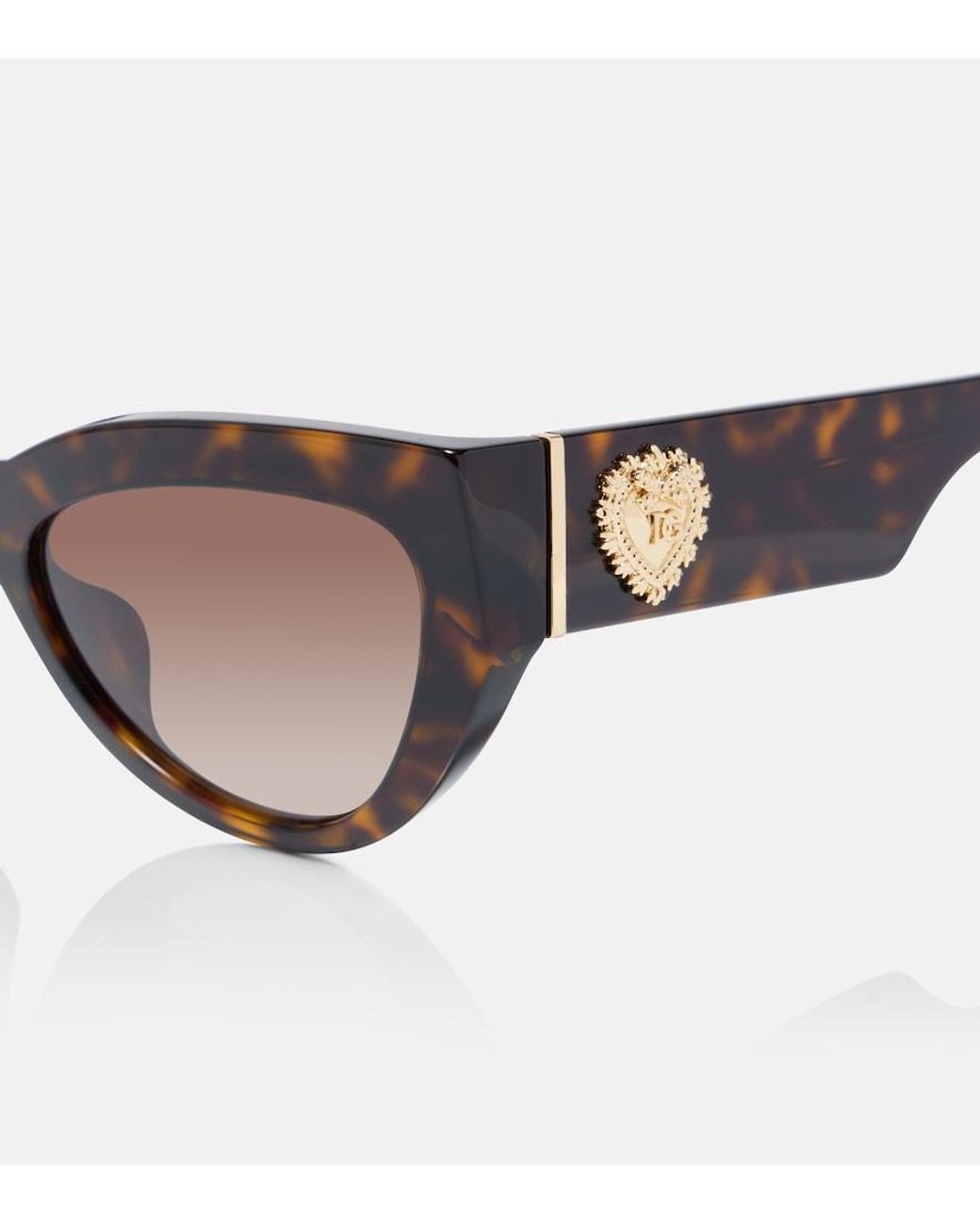 Dolce & Gabbana Brown Devotion Cat-Eye Sunglasses