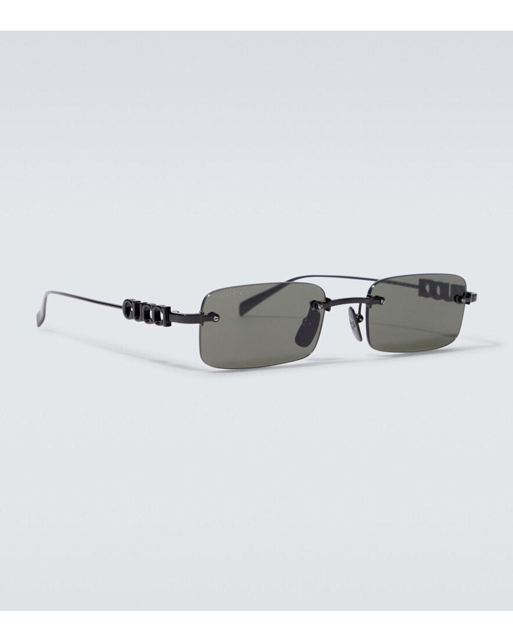 Gucci Gray Eckige Sonnenbrille