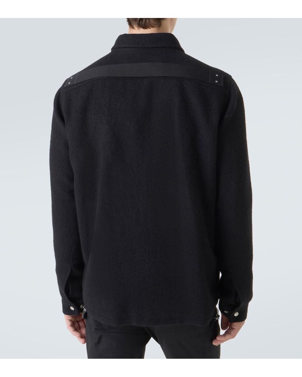 Rick Owens Black Brad Virgin Wool Jacket for men