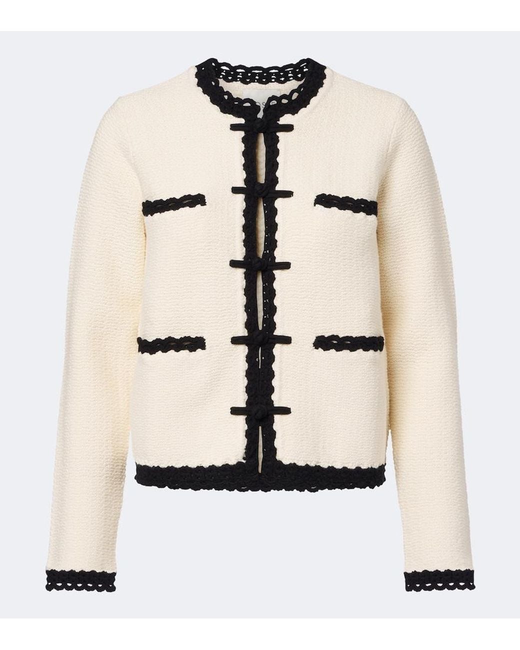 Posse Natural Hattie Crochet-Trimmed Jacket