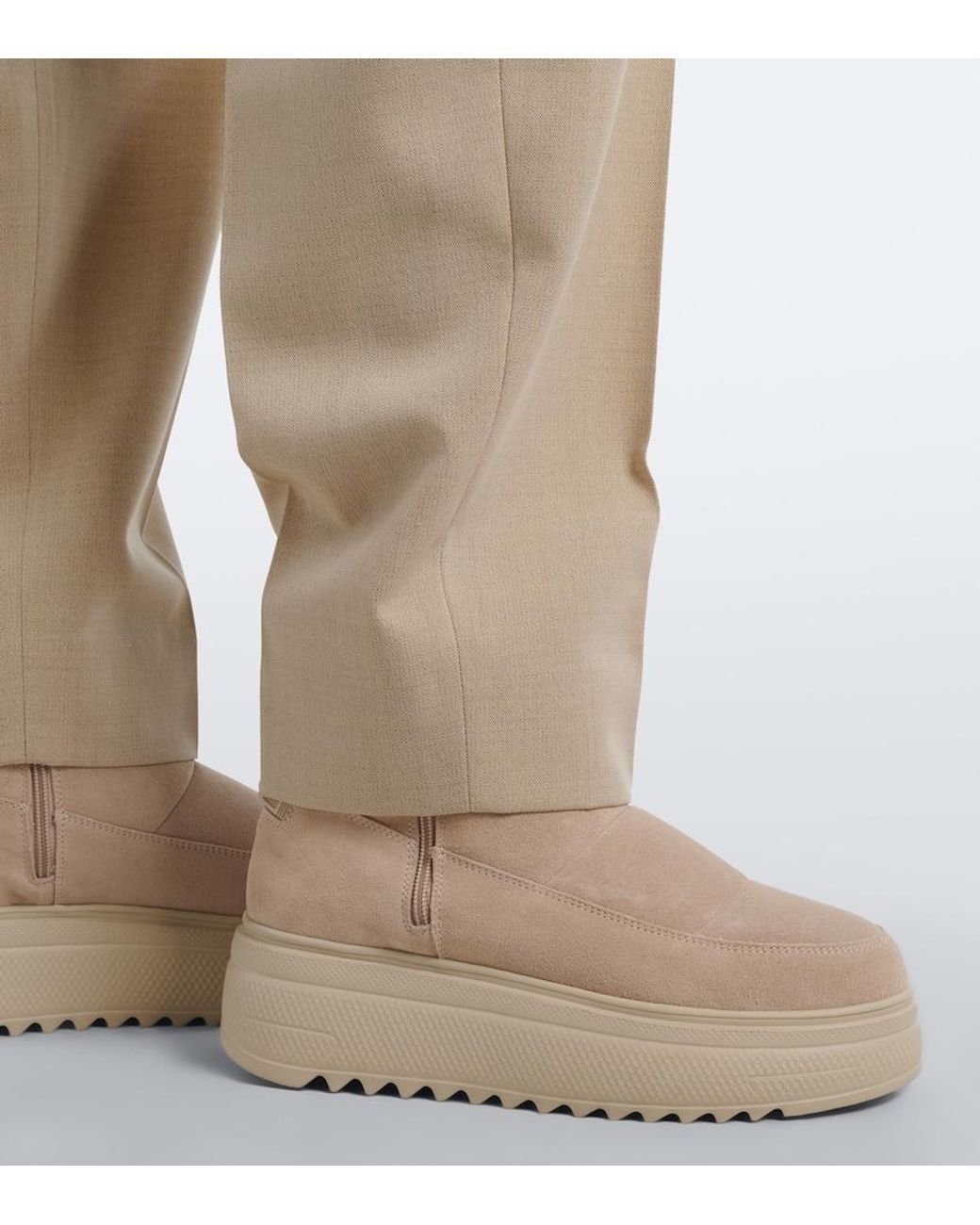 Bogner Natural Stockholm Suede Snow Boots