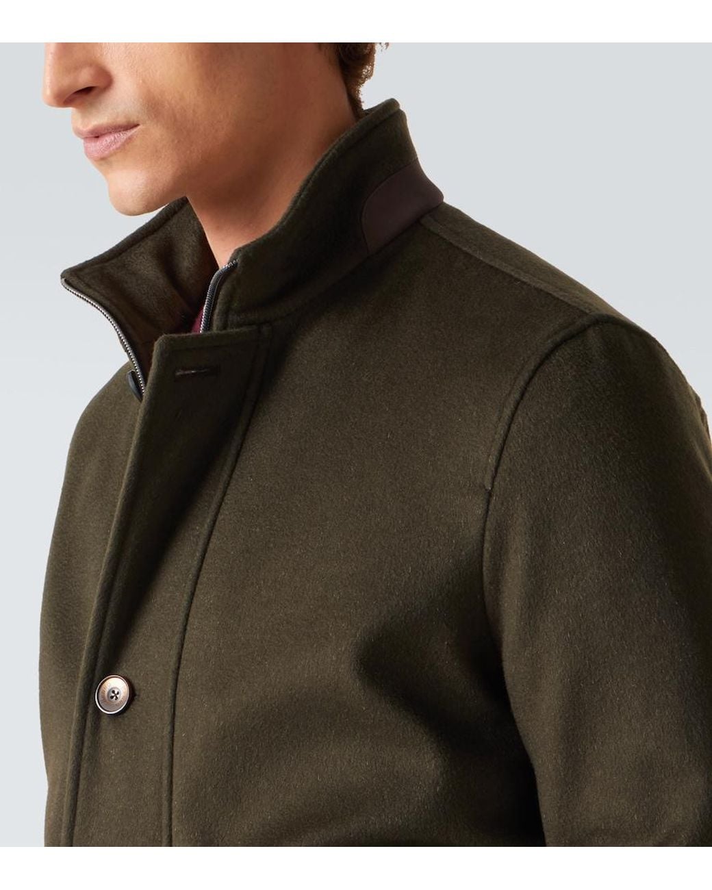 Herno Green Cashmere Jacket for men