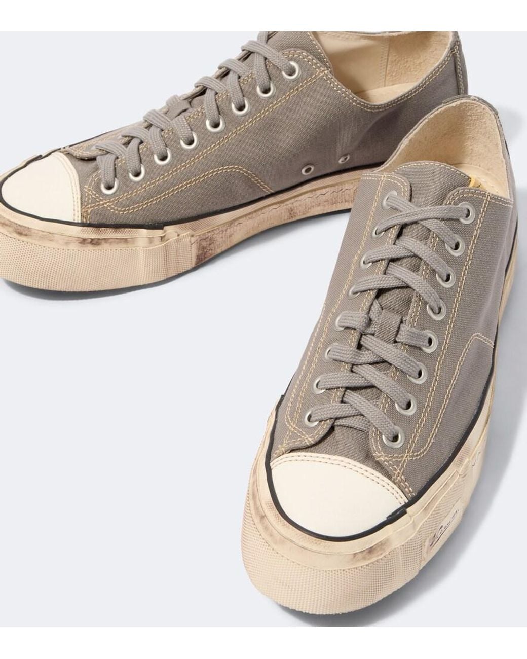 Visvim Brown Skagway Canvas Sneakers for men