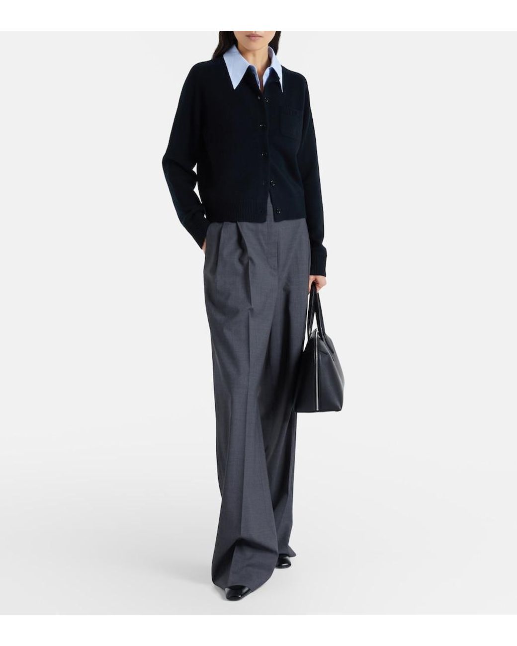 Dorothee Schumacher Black Elegant Statements Wool And Cashmere Cardigan