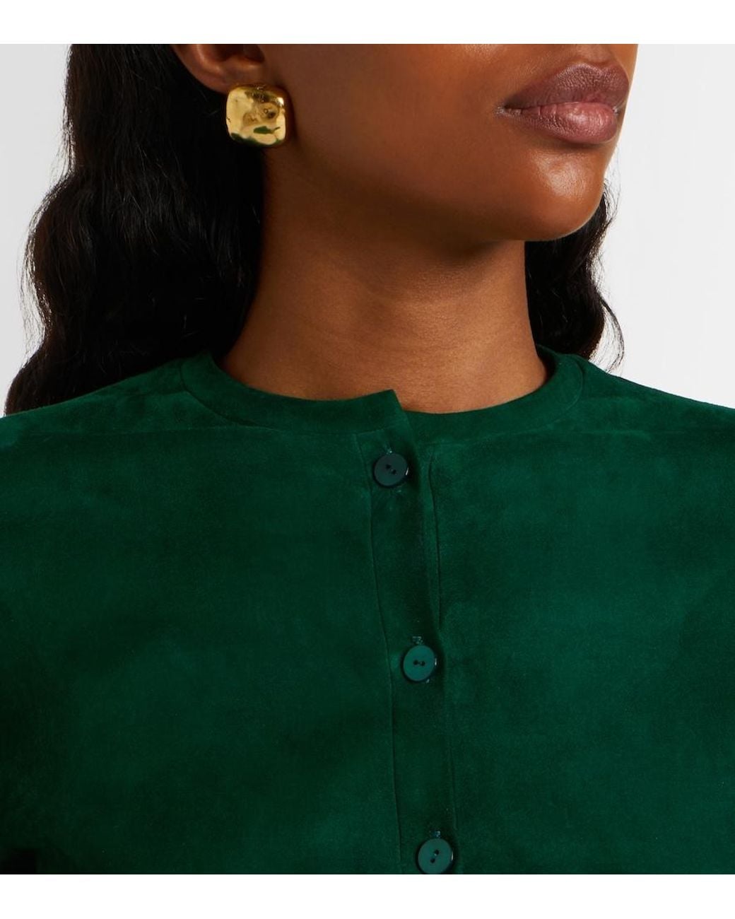 Stouls Green Astrid Suede Cardigan