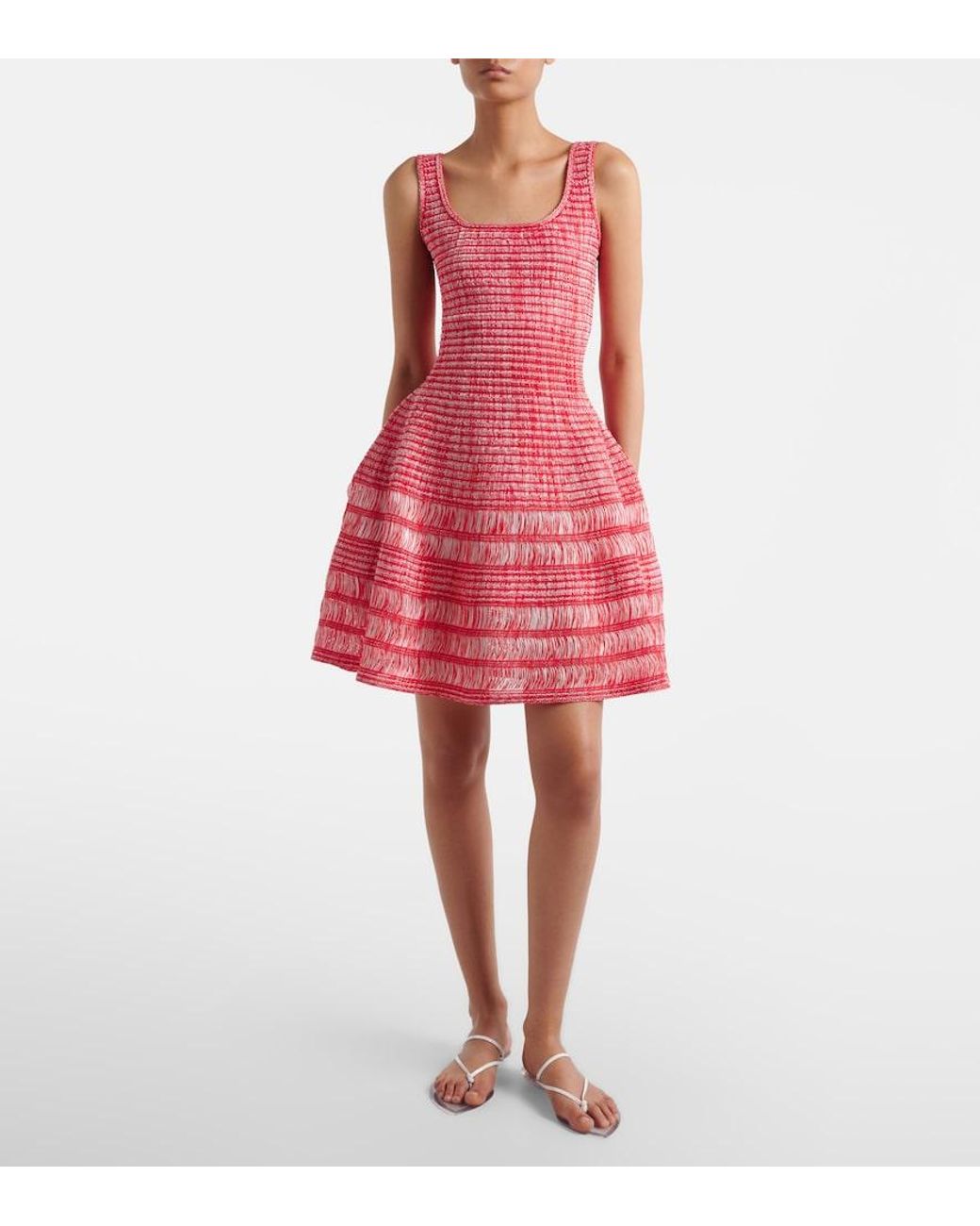 Alaïa Red Woven Minidress