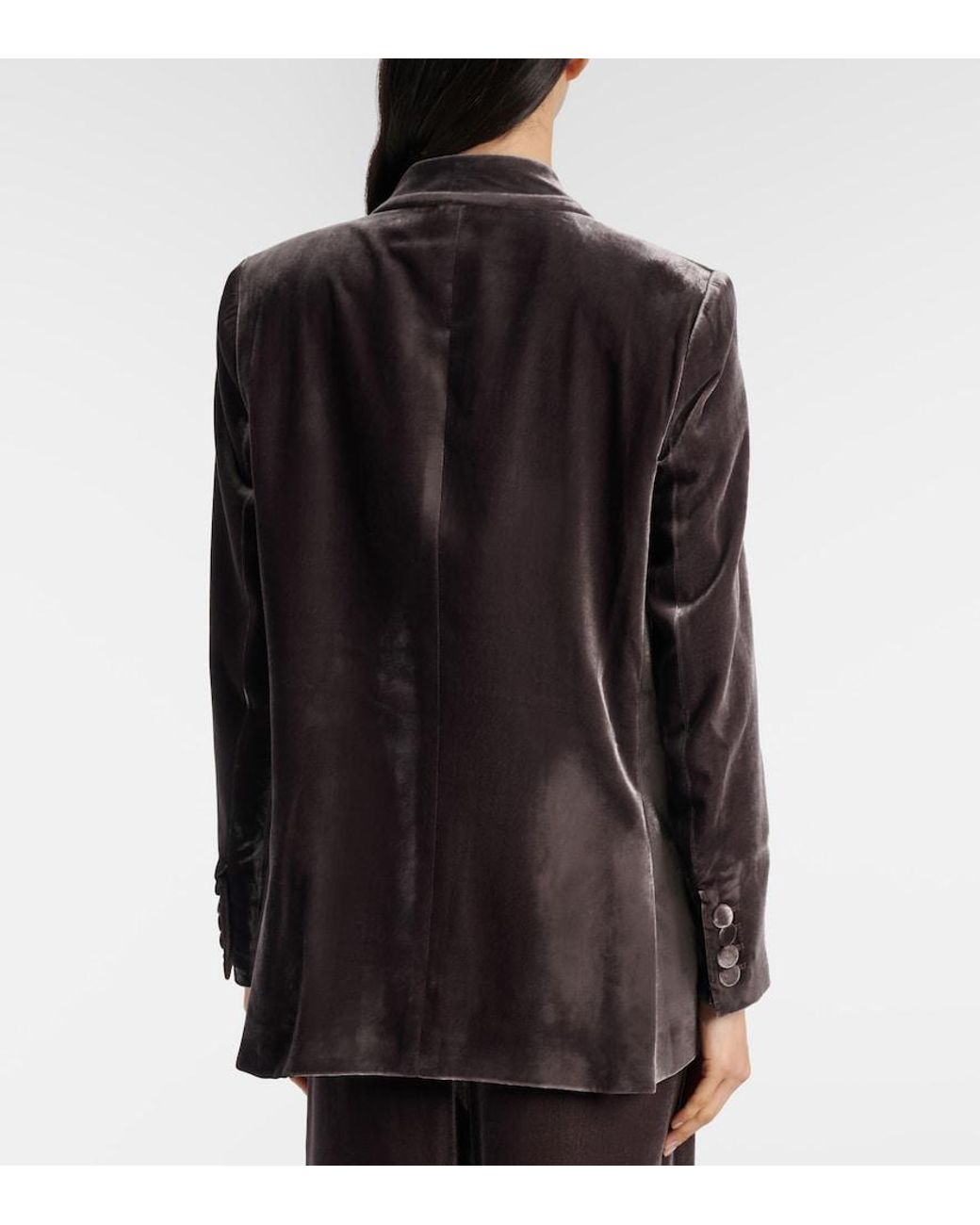 Blazé Milano Black Everynight Double-Breasted Velvet Blazer