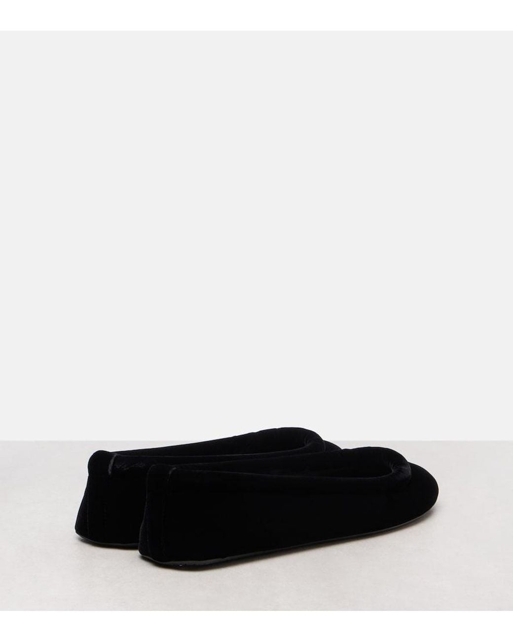 Alaïa Black Velvet Ballet Flats