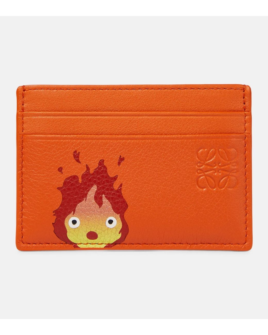 Loewe X Howl's Moving Castle Calcifer Leather Card Holder in