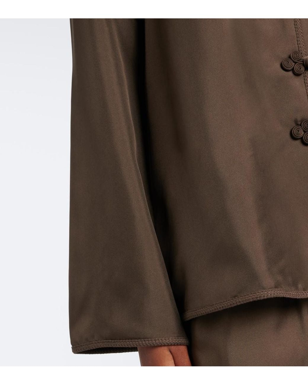 Rohe Brown Oversized Silk Blouse