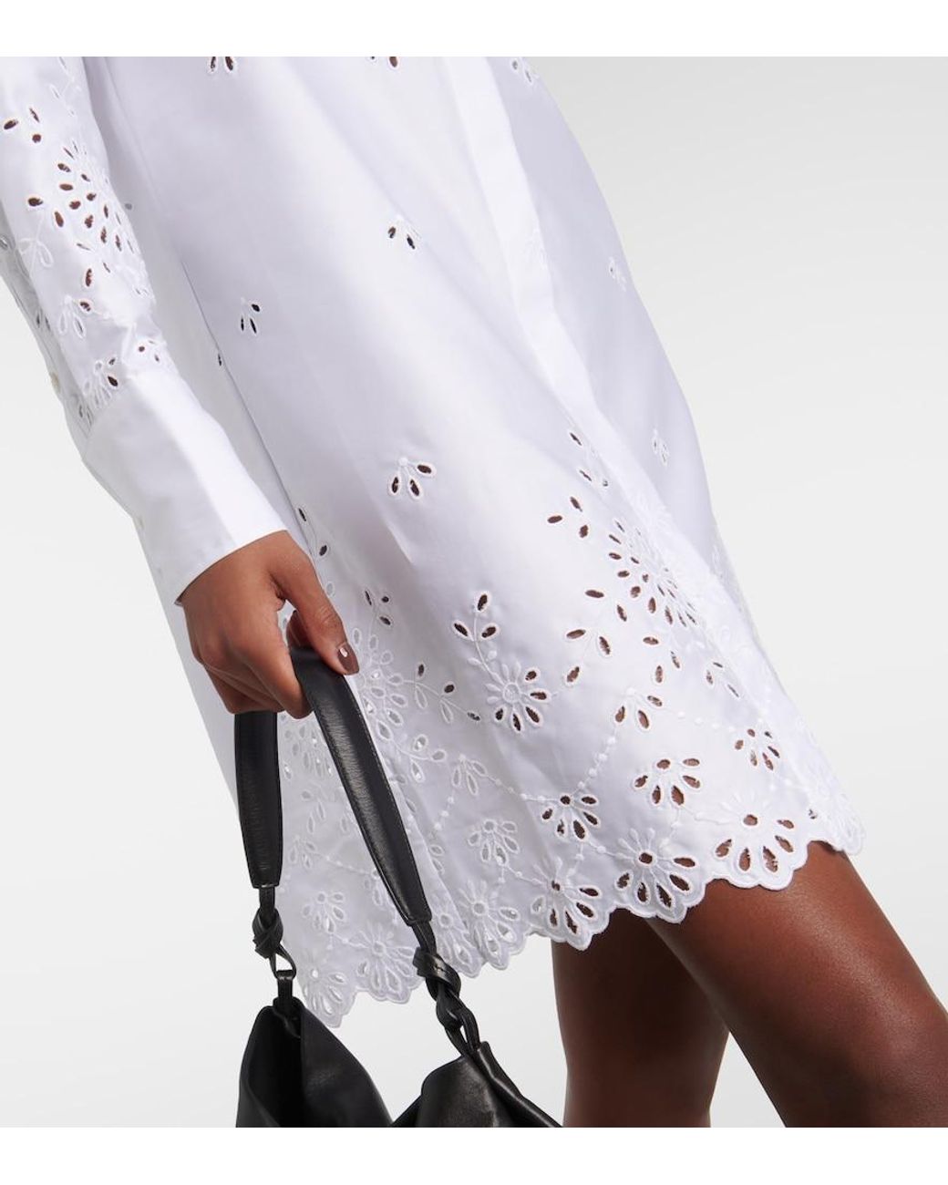 Altuzarra White Morton Cotton-Blend Minidress