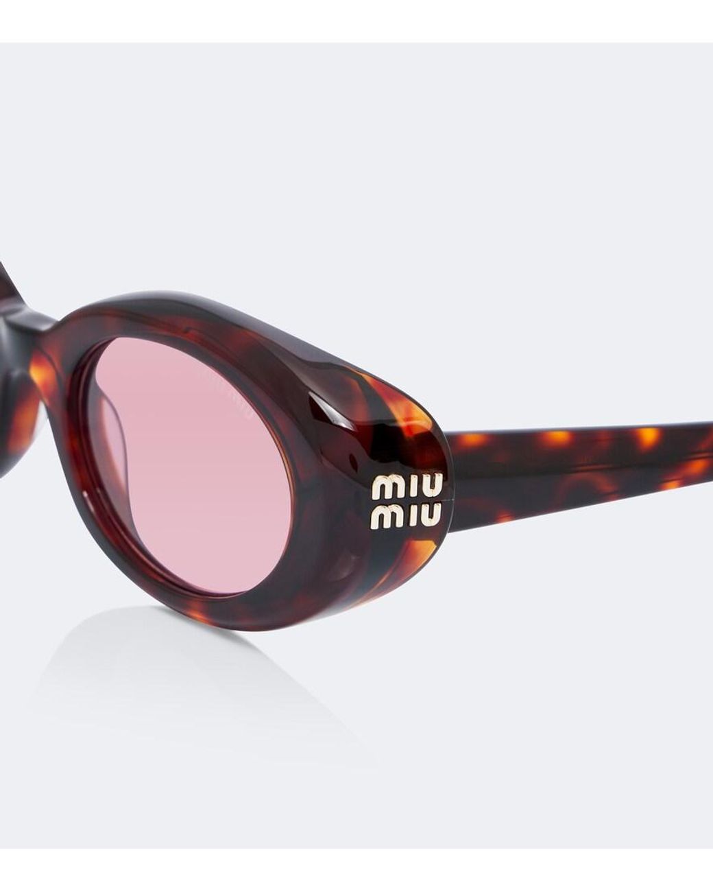 Miu Miu Pink Reverie Oval Sunglasses