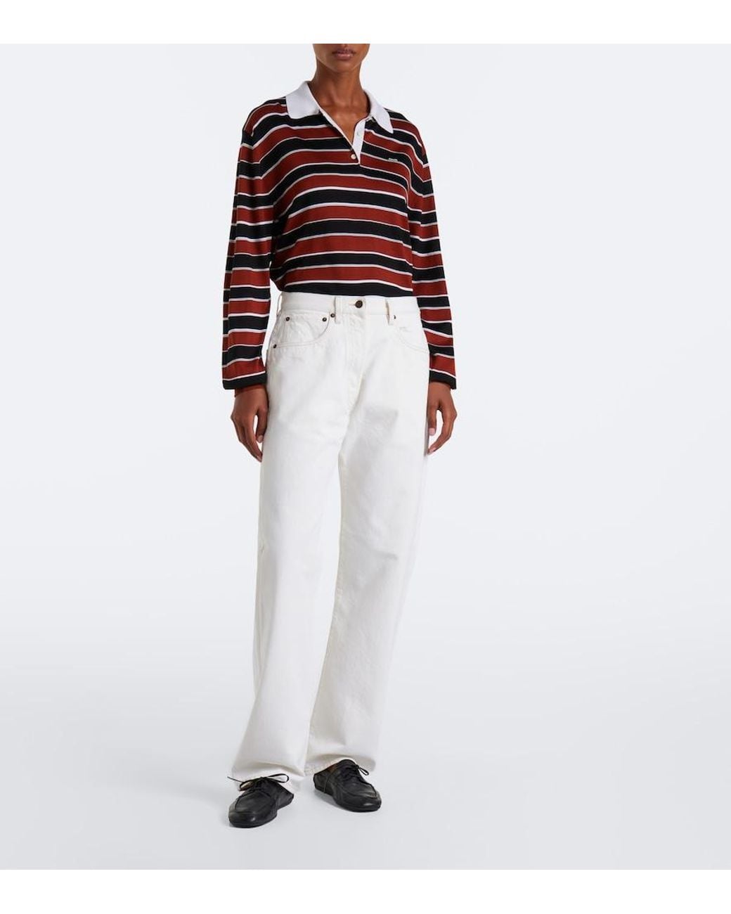 Prada White Straight Jeans