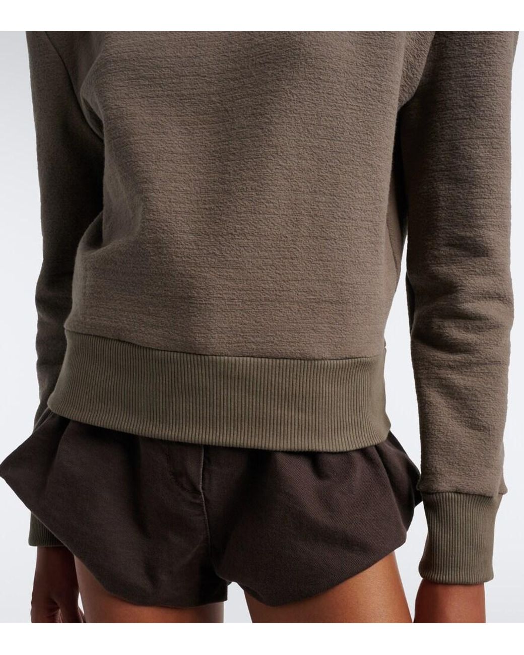 Magda Butrym Gray Cotton-Blend Jersey Hoodie