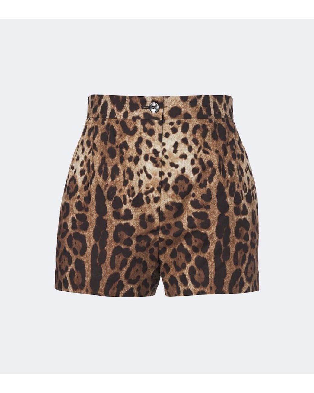 Dolce & Gabbana Multicolor Leopard-Print Cotton Shorts