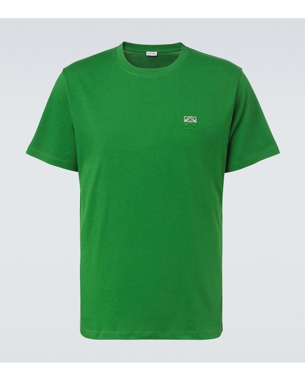 Loewe Green Anagram Cotton Jersey T-Shirt for men