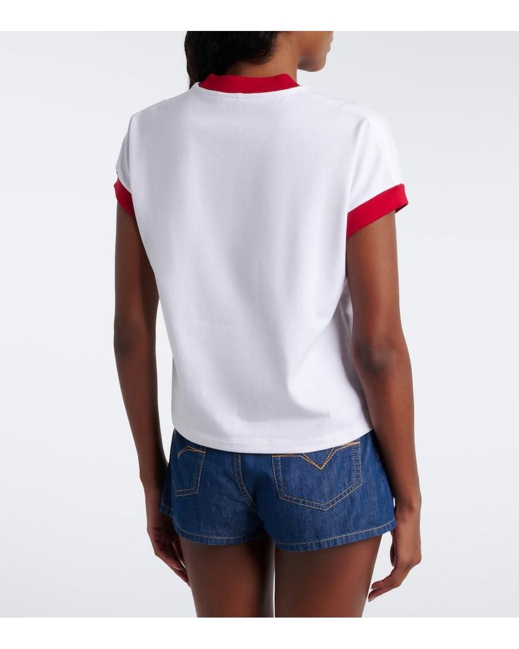 Versace White Medusa Cotton-Blend Jersey T-Shirt