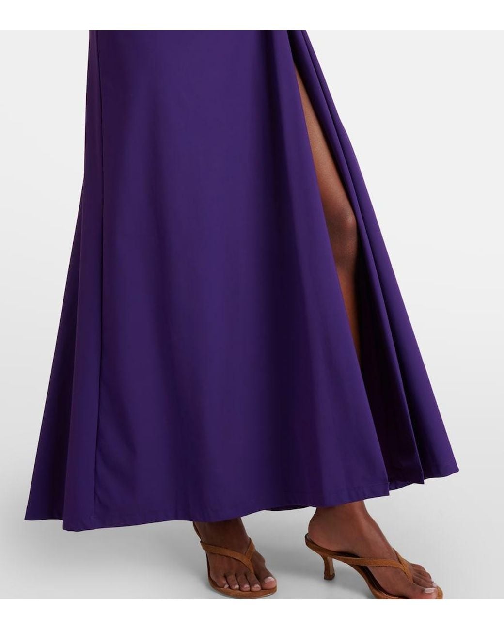 Christopher Esber Purple Cutout Ruched Maxi Dress