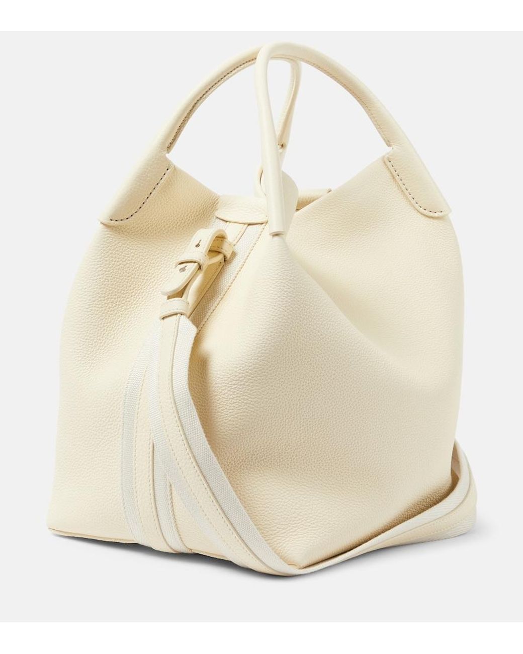 Loro Piana Natural Bale Large Leather Tote Bag