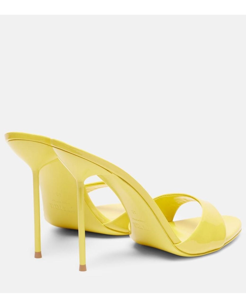 Paris Texas Yellow Lidia Patent Leather Mules