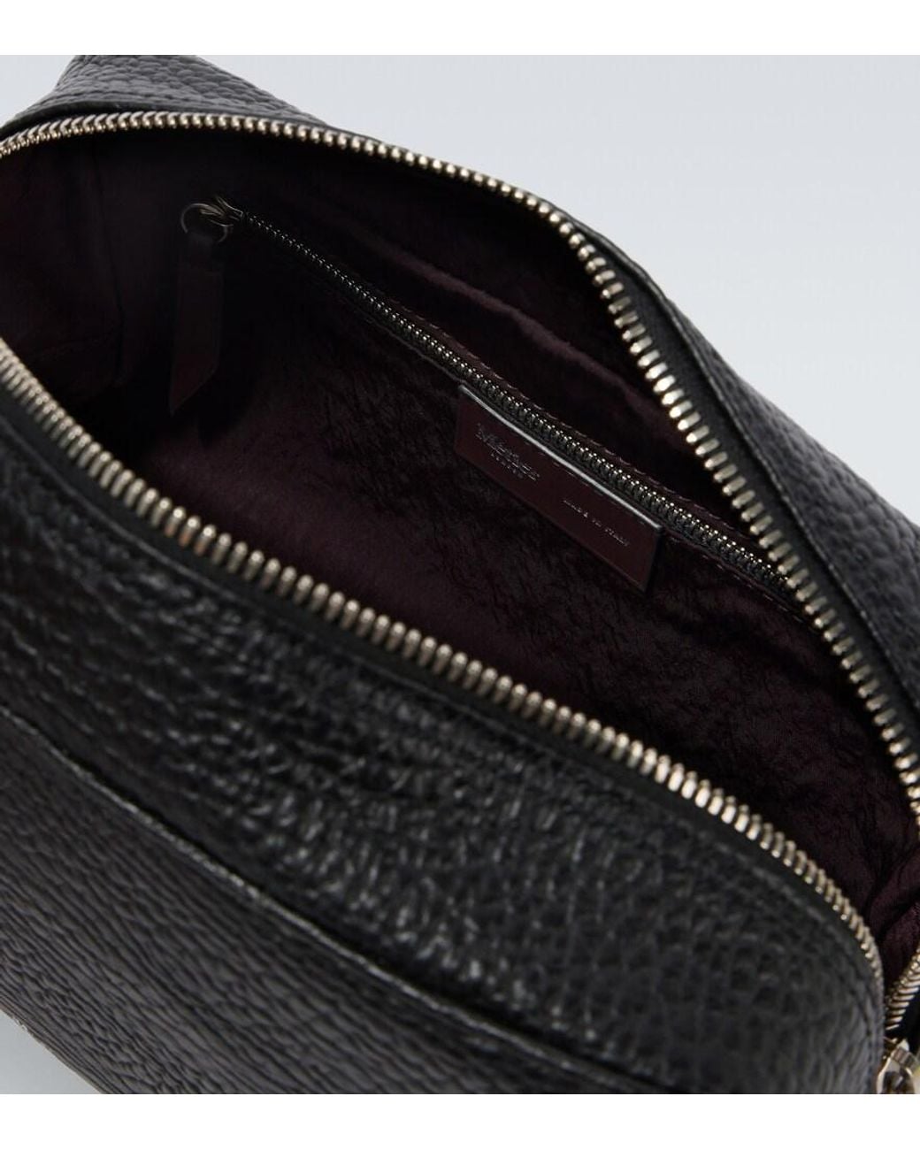 Metier Black Leather Pouch for men