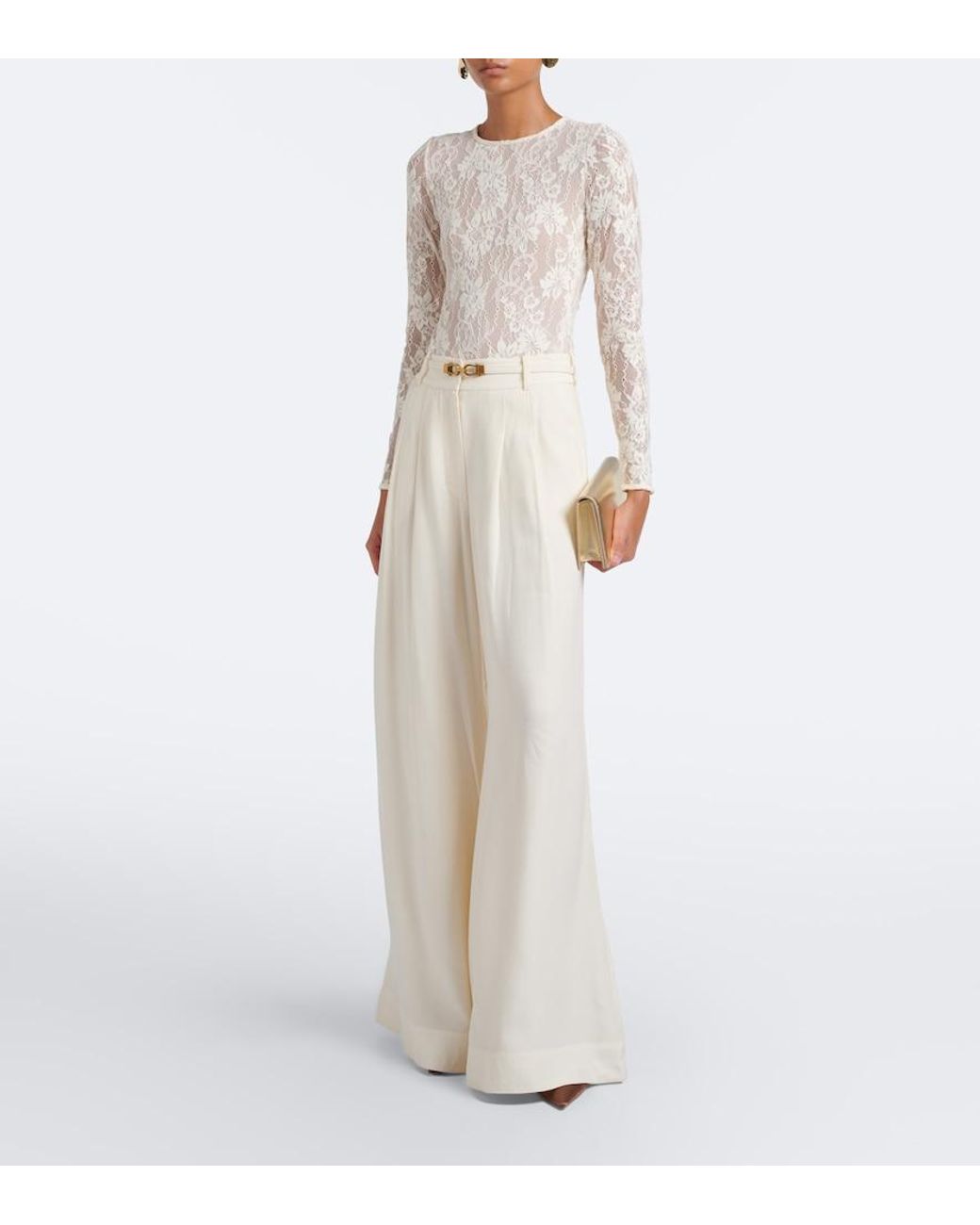 Zimmermann White Lace Bodysuit