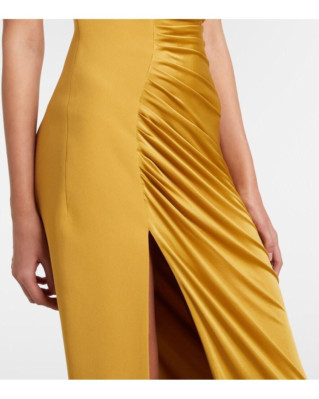 Versace Metallic Medusa '95 Draped Jersey Gown