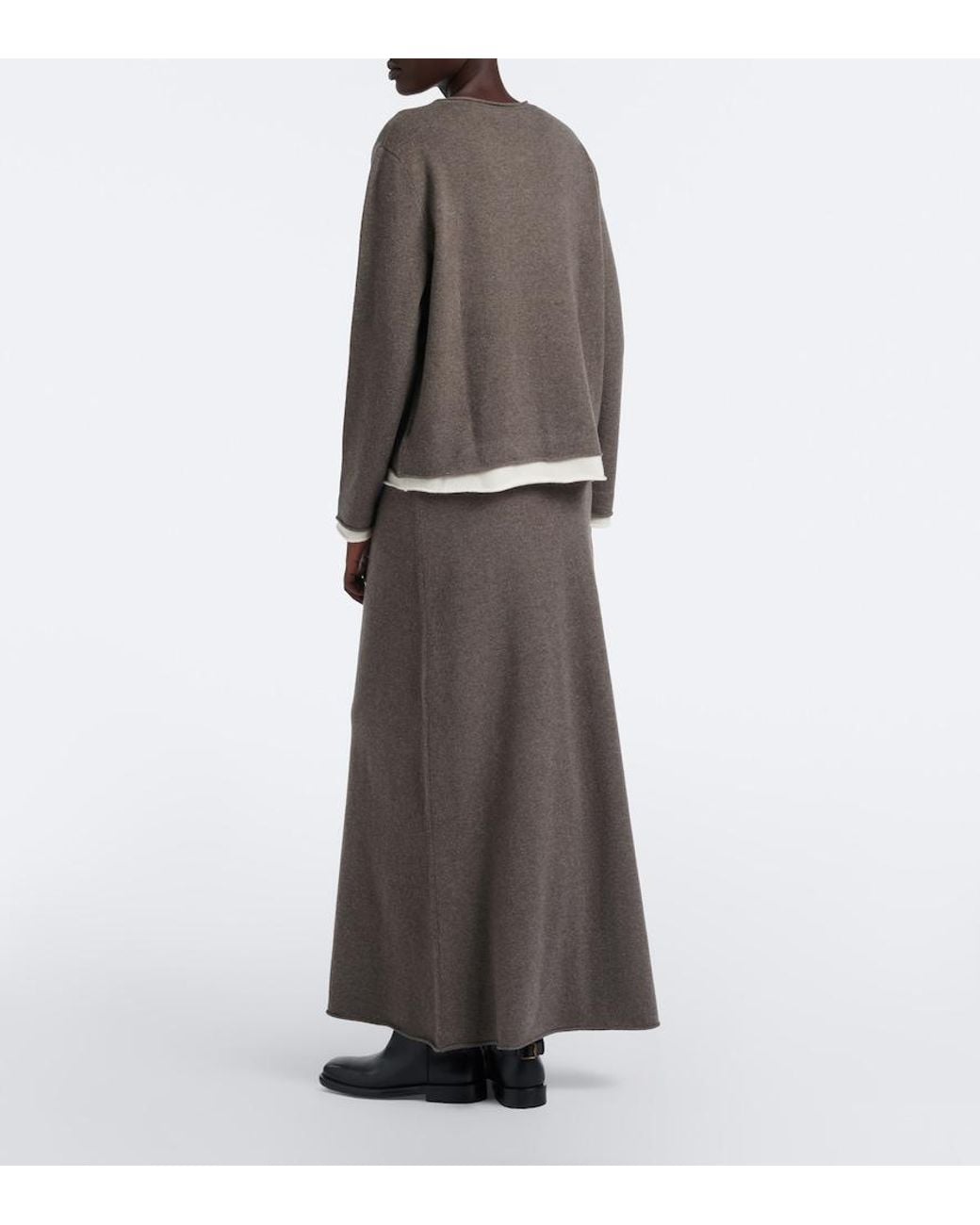 arch4 Brown Parker Cashmere Maxi Skirt