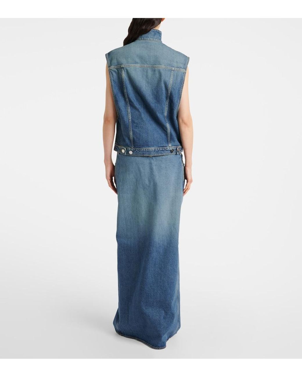 Alaïa Blue Denim Vest