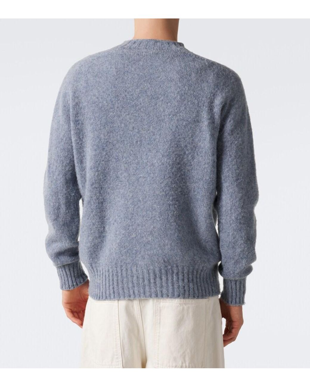 Sunspel Blue Wool Sweater for men