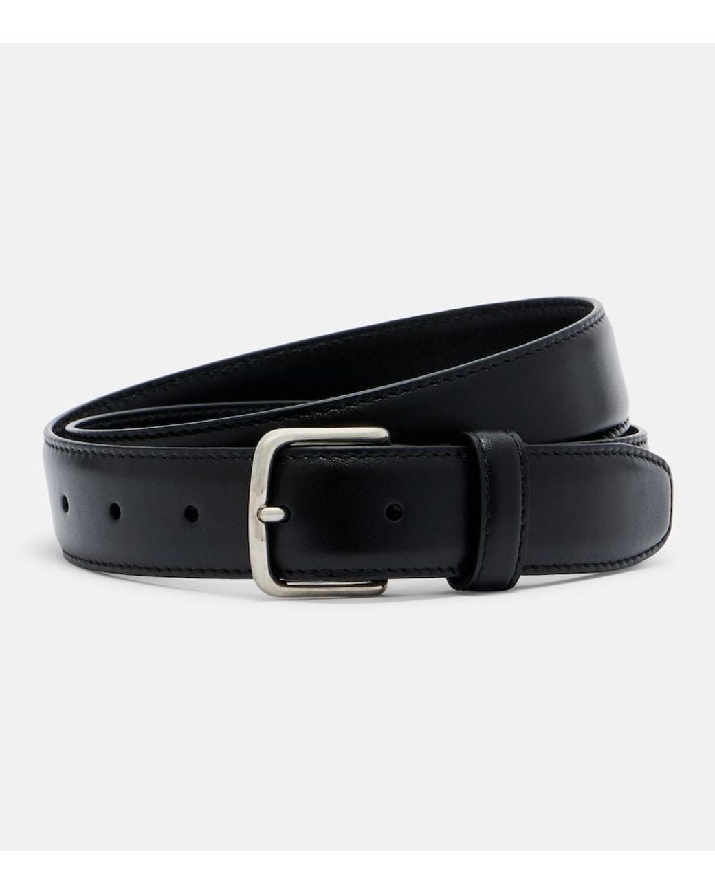 The Row Black Classic Leather Belt