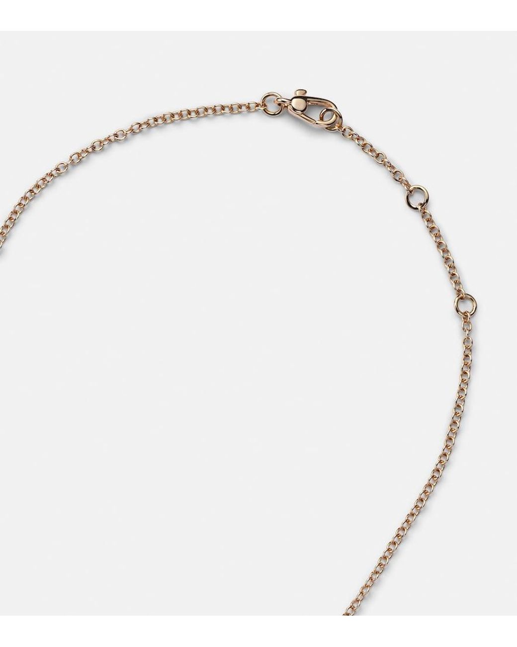 Pomellato White Nudo 18kt Gold Necklace With Rose Quartz
