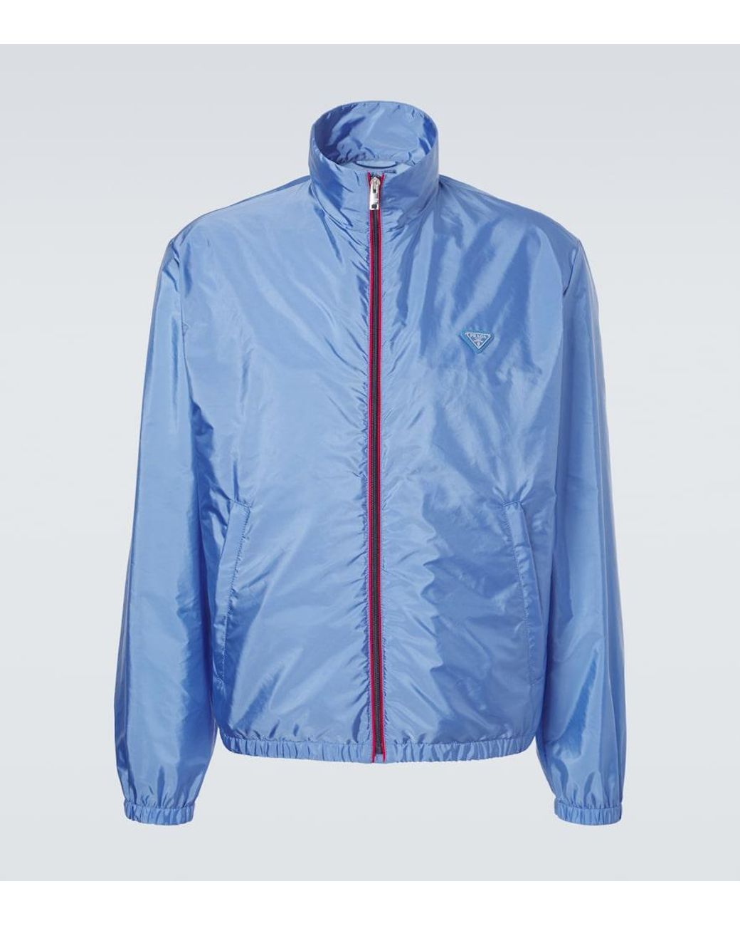 Prada Blue High-Neck Zip Jacket for men