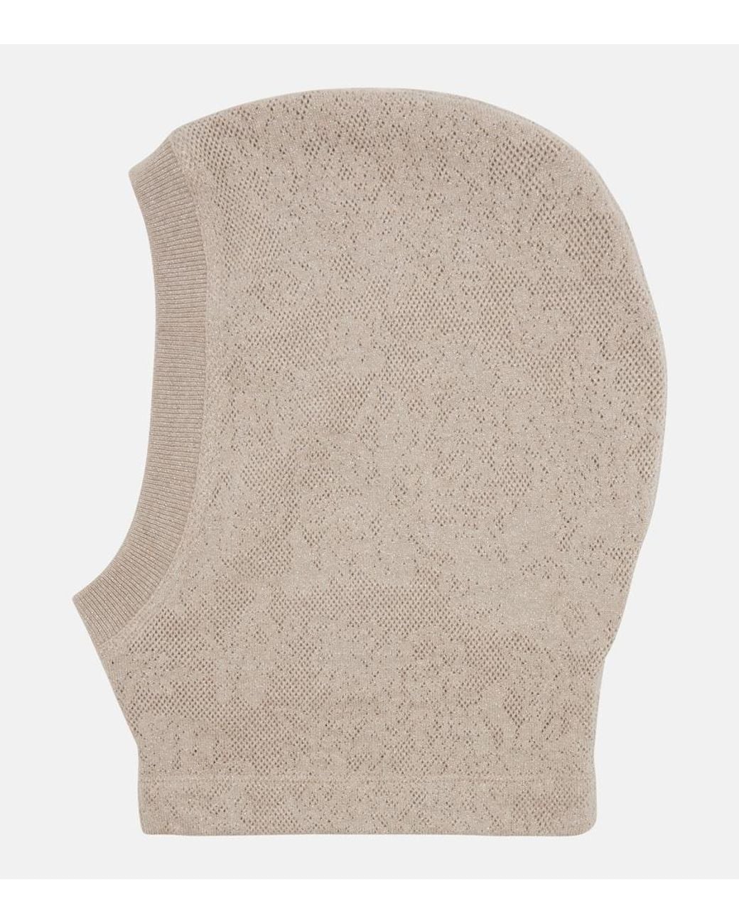 Brunello Cucinelli Natural Knitted Balaclava