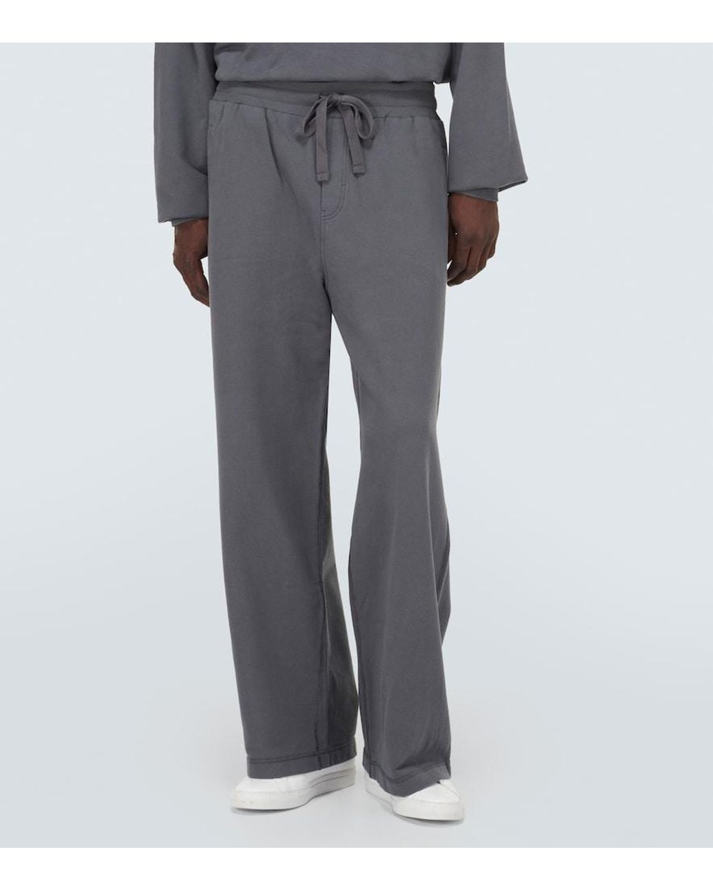 Dolce & Gabbana Gray Cotton Jersey Sweatpants for men