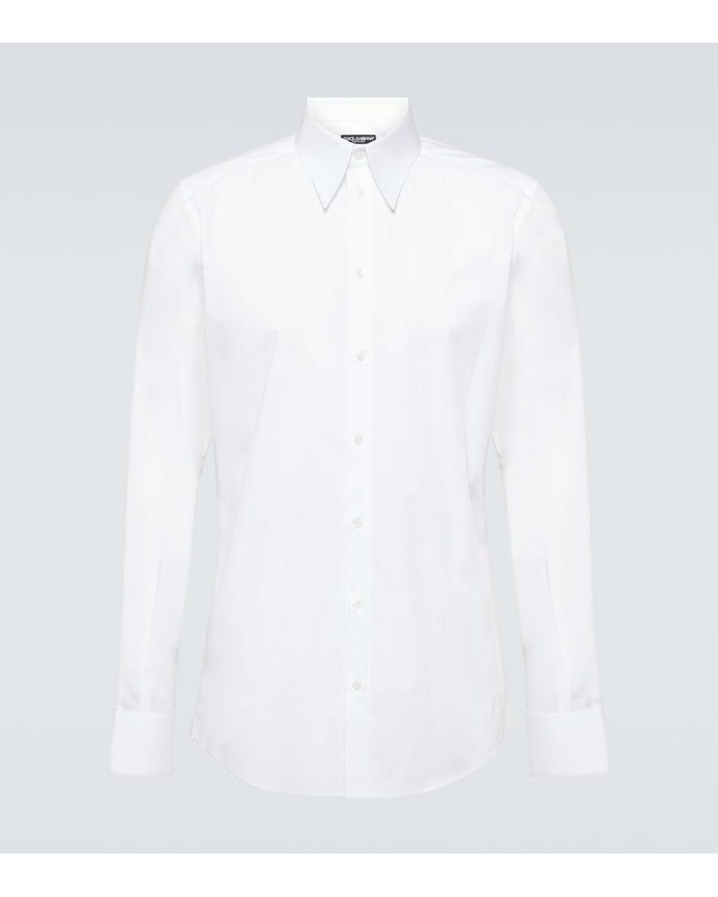 Dolce & Gabbana White Cotton Oxford Shirt for men