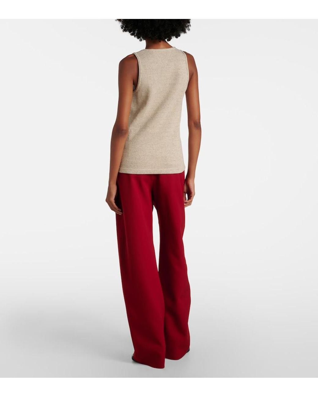 Bottega Veneta Natural Cotton Tank Top